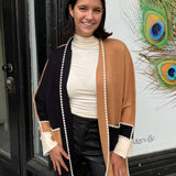 Colorblocked Long Cardigan