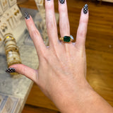 Green Laverne Cz Cocktail Ring