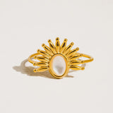 Fabienne Sun Stone Ring White