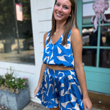 Paloma Satin V-Neck Crop Top