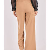 Taupe Astrid Super Stretch Pull On Straight Pant