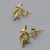 18k Gold Knot Earrings