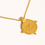 Sienna 18K Gold Medallion Pendant Necklace