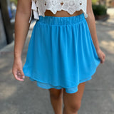 Solid Double Layered Skirt