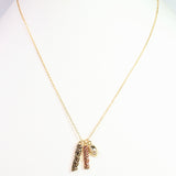 Enamel Touch Down Necklace Red Black
