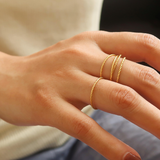 Elara 18K Gold Plated Braided Ring