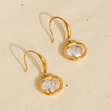 Maeve Oval CZ Drop Earrings