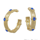 Sapphire Coast Crystal Hoop Earrings