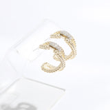 Luxe Twist CZ Hoop Earrings