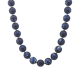 Navy Faceted 10mm Beaded Necklace