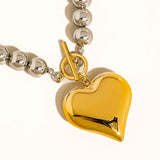 Raissa Two Tone Heart Necklace