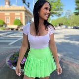 Swing of Things Skort - Lime