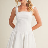 Ivory Picnic Sweetheart Mini Dress