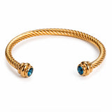 Sapphire Twist Cuff Bracelet