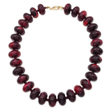 Marissa Maroon Oval Beaded Necklace