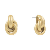 Golden Harmony Knot Stud Earrings