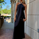 Bonnie Black Halter Dress