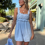 Bluebell Bliss Ruffle Romper