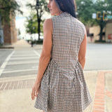 Gingham Short Dress