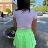 Swing of Things Skort - Lime