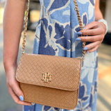 Evelyn Crossbody Woven Tan