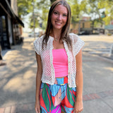 Lily Crochet Top - Coconut Milk