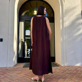 Selene Dark Brown Halter Dress