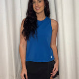 Hot Shot Twist Tank - Light Cobalt