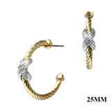 Crossroads Mixed Metal Hoop Earrings