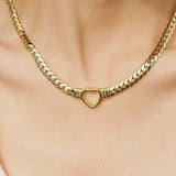 Golden Embrace 14K Heart Chain Necklace