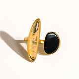 Christophe Vintage Black Agate Stone Ring