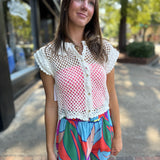 Lily Crochet Top - Coconut Milk
