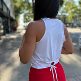 Butter Keyhole Tank - White
