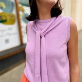 Solid Sleeveless Knit Top - Light Pink