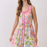 Positano Mosaic Mini Dress