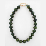 Green Acrylic Stone Chunky Beaded 16"-18" Necklace