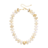 Valencia Coastal Resin Beaded Necklace - White