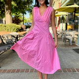 Briony Pink Drop-Waist Dress