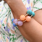 Water-Resistant Multi Beaded Stretch Bracelet Set (2-Piece)