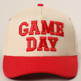 Red Game Day 3D Letter Two-Tone Trucker Hat