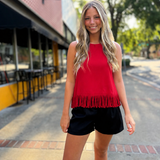 Ruby Fringe Hem Sleeveless Top