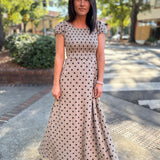 Spotted Elegance Maxi Dress