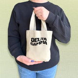 Sorority Mini Canvas Tote Gift Bag with Sorority Name