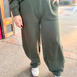 Army Olive Soft Surf Wash Barrel Pant