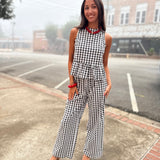 Gingham Peplum Pants
