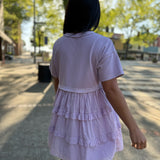 Lila Ruffle Tee Dress