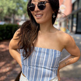 Coastal Breeze Stripe Tube Top