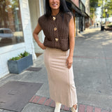 Cozy Neutral Midi Skirt
