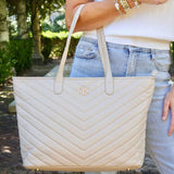 James Tote Nude V Quilted