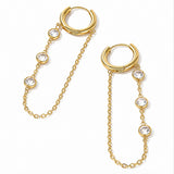 Celeste Crystal Chain Drop Earrings